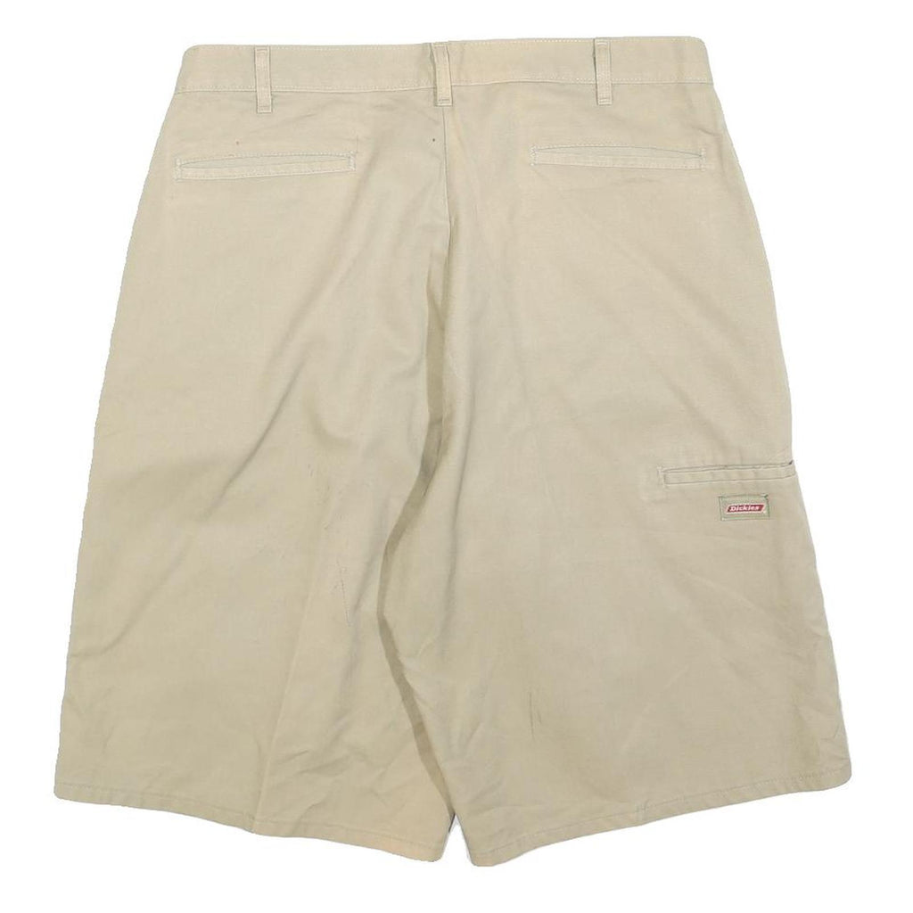 DICKIES Mens Shorts Beige Casual Plain L W36 Workwear Durable Cotton Blend