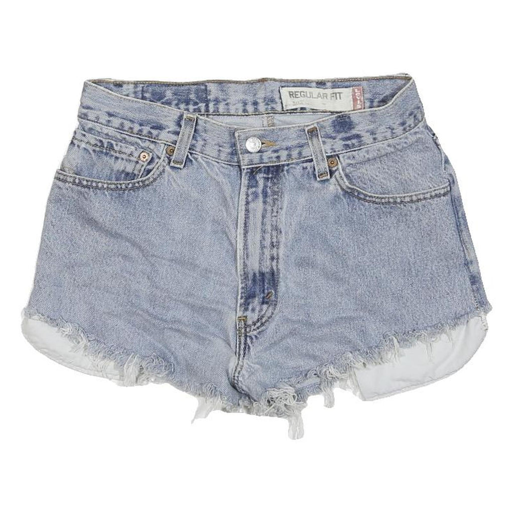 LEVI'S Womens Denim Blue Casual Cut-Off Shorts M W28 Distressed Hem