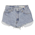 LEVI'S Womens Denim Blue Casual Cut-Off Shorts M W28 Distressed Hem