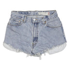 LEVI'S Womens Denim Blue Casual Cut-Off Shorts M W28 Distressed Hem