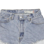 LEVI'S Womens Denim Blue Casual Cut-Off Shorts M W28 Distressed Hem