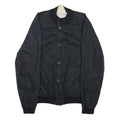 LONGHI Mens Black Reversible Cotton Blend Button Jacket XL Plain Stylish