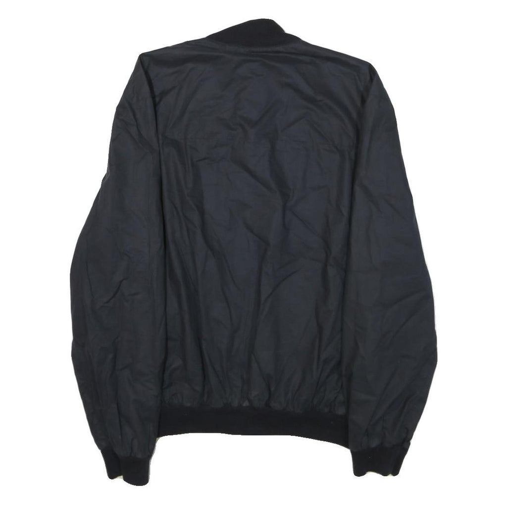 LONGHI Mens Black Reversible Cotton Blend Button Jacket XL Plain Stylish