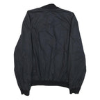 LONGHI Mens Black Reversible Cotton Blend Button Jacket XL Plain Stylish