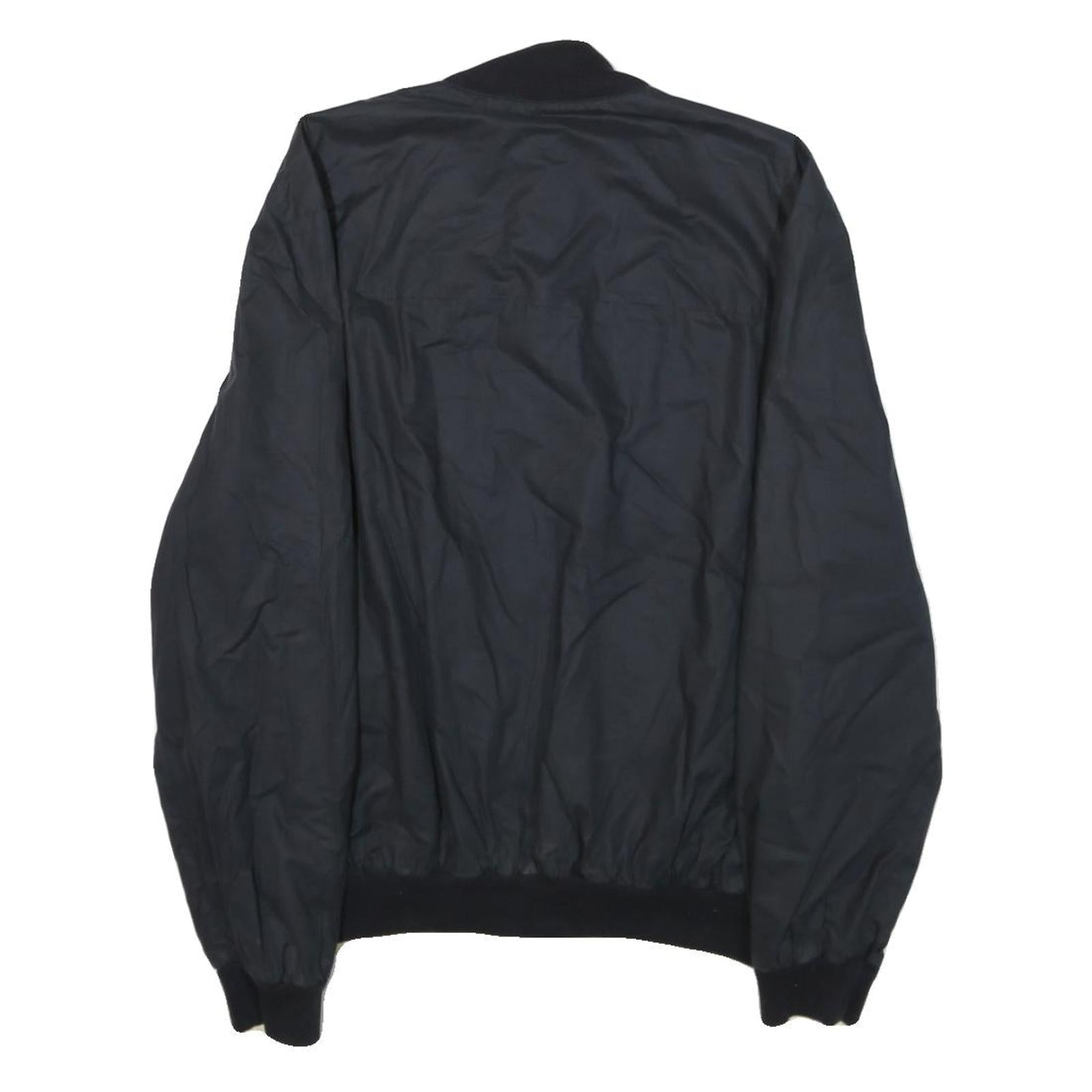 LONGHI Mens Black Reversible Cotton Blend Button Jacket XL Plain Stylish