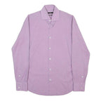 BOSS HUGO BOSS Mens Purple Shirt S Cotton Long Sleeve Button Closure Smart