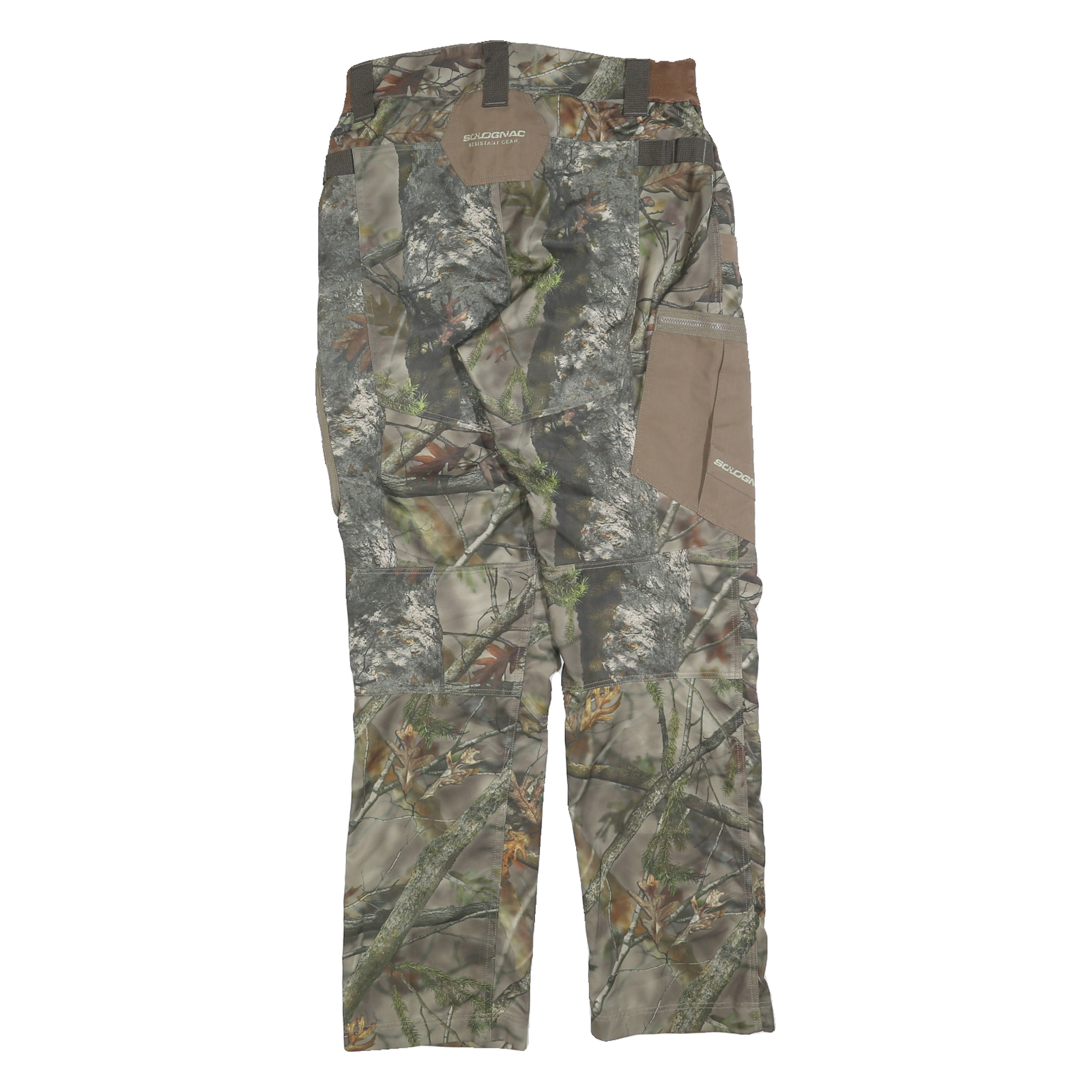 SOLOGNAC Mens Polyester Blend Camouflage Slim Straight Trousers W30 L30 Outdoor
