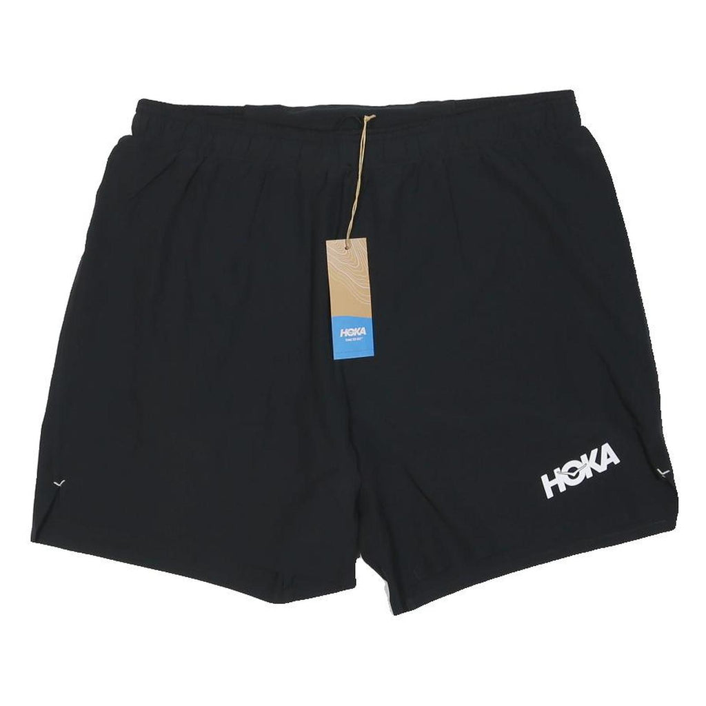 HOKA Mens Black Running Sports Shorts M W32 Lightweight Comfortable Activewear