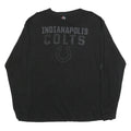 MAJESTIC Mens Black Indianapolis Colts Graphic T-Shirt XL Long Sleeve Crew Neck