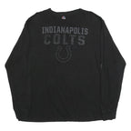 MAJESTIC Mens Black Indianapolis Colts Graphic T-Shirt XL Long Sleeve Crew Neck