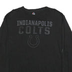 MAJESTIC Mens Black Indianapolis Colts Graphic T-Shirt XL Long Sleeve Crew Neck
