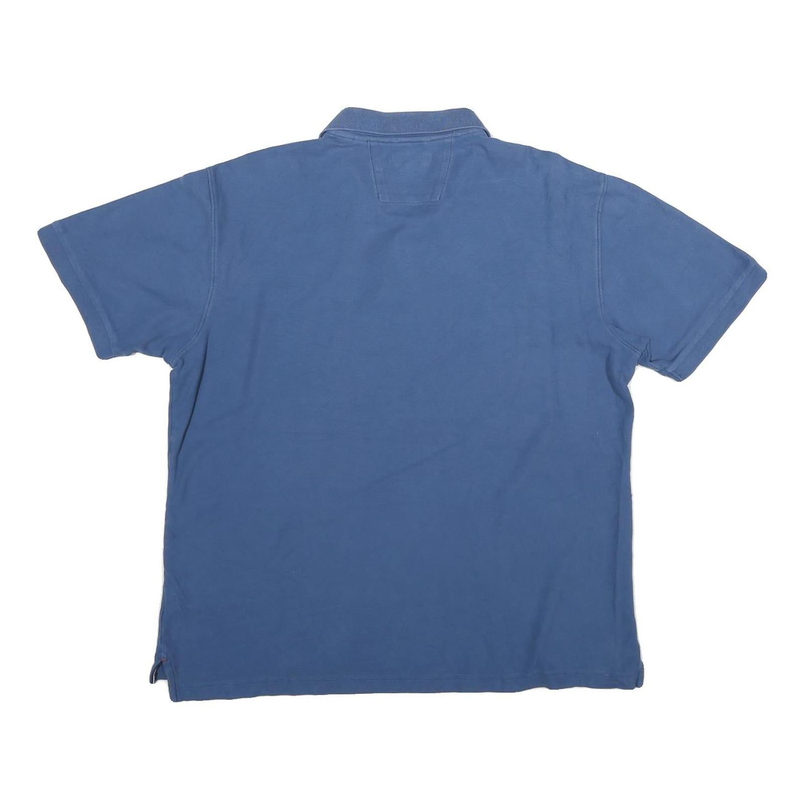 NAUTICA Mens Blue XL Cotton Short Sleeve Plain Polo Shirt Classic Fit