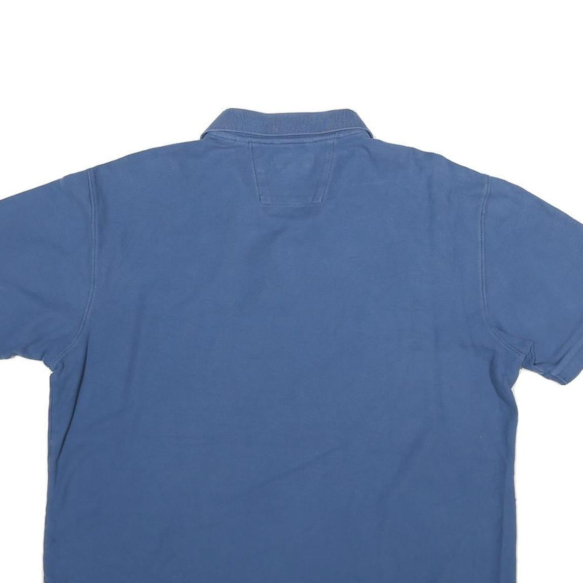 NAUTICA Mens Blue XL Cotton Short Sleeve Plain Polo Shirt Classic Fit