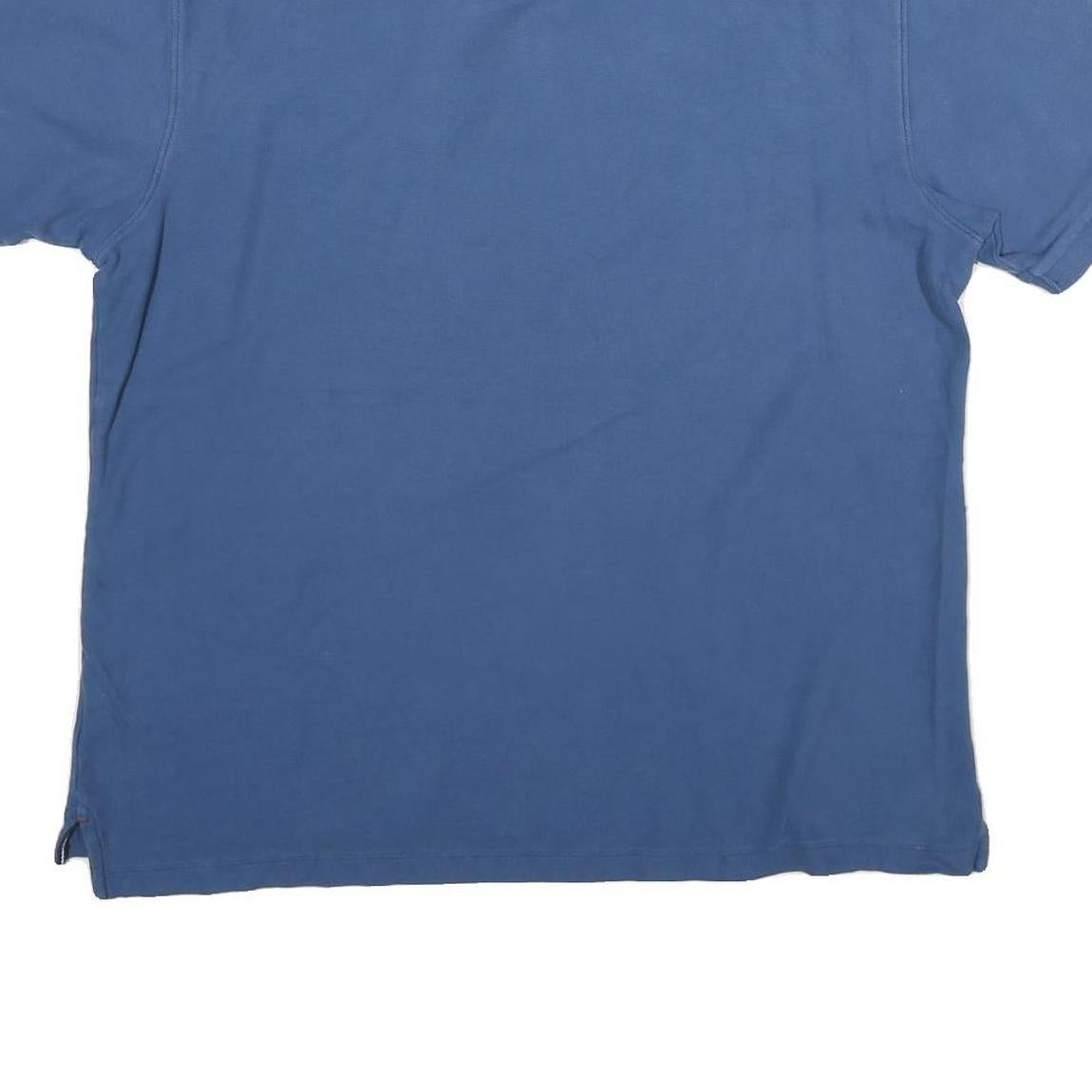 NAUTICA Mens Blue XL Cotton Short Sleeve Plain Polo Shirt Classic Fit