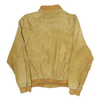 CRISTIANO DI THIENO Womens Beige Leather Button Jacket S Suede Casual Outerwear