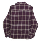 TOMMY HILFIGER Womens Maroon & Cream Check Shirt M Classic Cotton Blend Casual