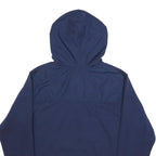 CHAMPION Mens Navy Blue Pullover Hoodie M Cotton Blend Half Zip Hooded