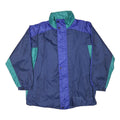 MASTER Mens Blue & Green Nylon Zip Jacket L Casual Lightweight Sports Outerwear
