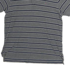 TOMMY HILFIGER Mens Grey Striped Short Sleeve Polo Shirt M Classic Fit Casual