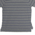 TOMMY HILFIGER Mens Grey Striped Short Sleeve Polo Shirt M Classic Fit Casual