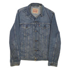 LEVI'S Mens Blue Cotton Denim Jacket M Woven Button Closure Classic Fit