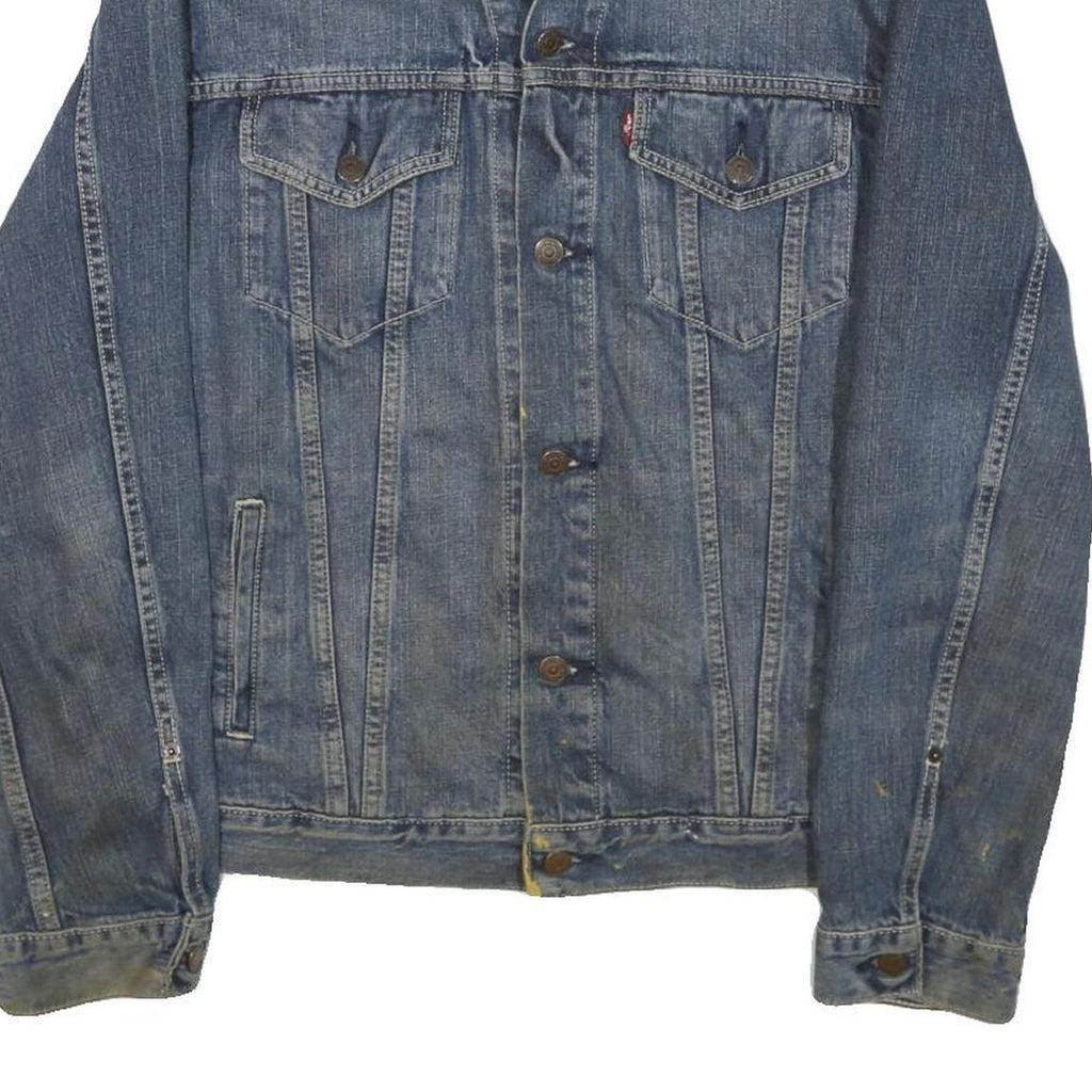 LEVI'S Mens Blue Cotton Denim Jacket M Woven Button Closure Classic Fit
