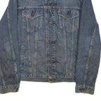 LEVI'S Mens Blue Cotton Denim Jacket M Woven Button Closure Classic Fit
