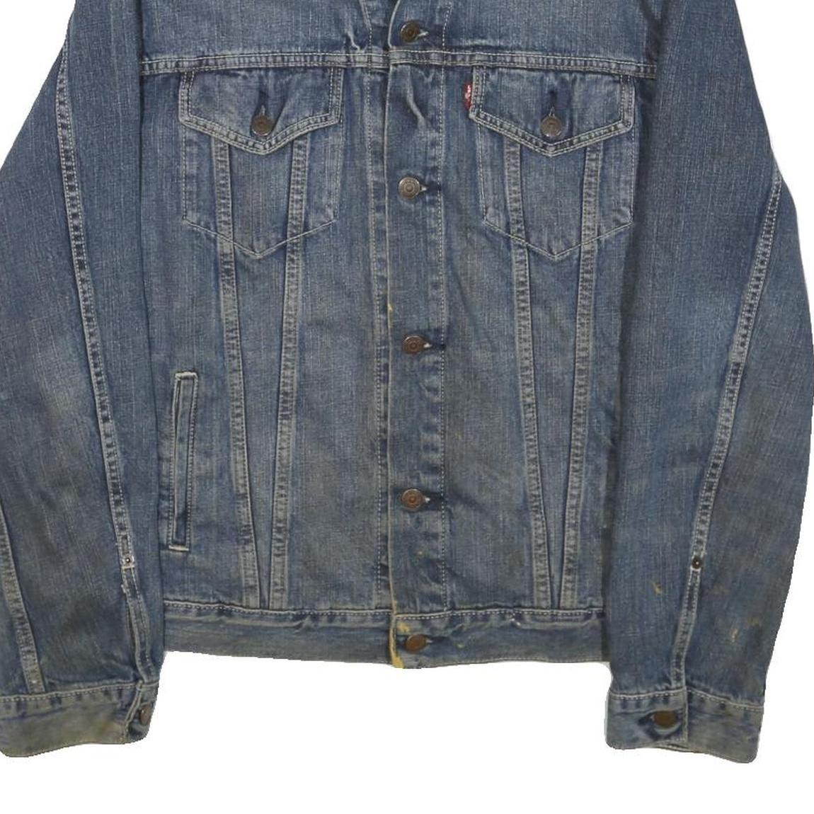 LEVI'S Mens Blue Cotton Denim Jacket M Woven Button Closure Classic Fit