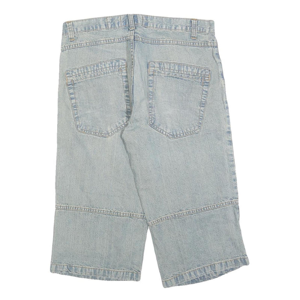 REWARD DENIM Mens Shorts Blue Casual L W35 Cotton Blend Light Wash