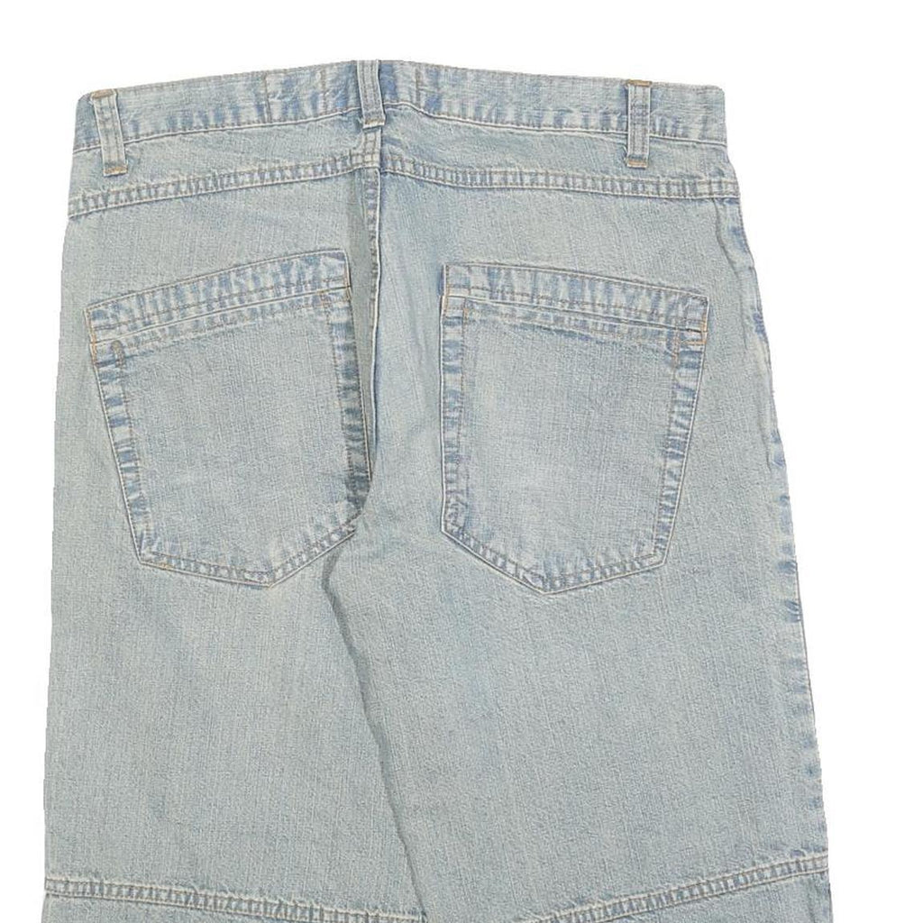 REWARD DENIM Mens Shorts Blue Casual L W35 Cotton Blend Light Wash