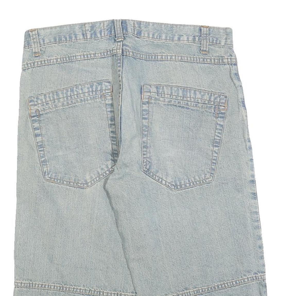 REWARD DENIM Mens Shorts Blue Casual L W35 Cotton Blend Light Wash
