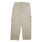 DICKIES Mens Cotton Blend Beige Workwear Regular Fit Cargo Trousers W32 L30