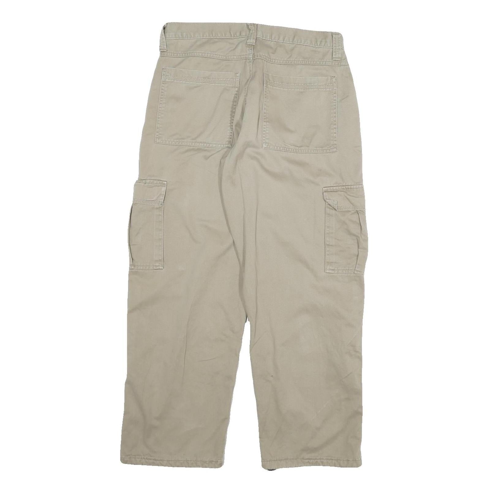 DICKIES Mens Cotton Blend Beige Workwear Regular Fit Cargo Trousers W32 L30