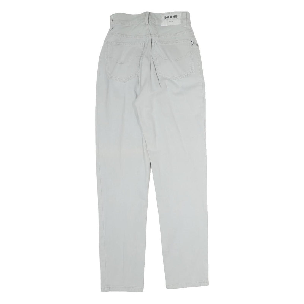 H.I.S Mens Slim Jeans White Cotton Blend Zip W25 L29 Casual Classic Fit