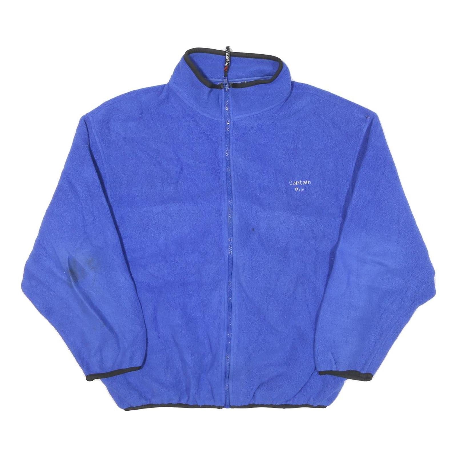 WEST MARINE Mens Blue Jacket L Polyester Blend Zip Casual Lightweight Fleece