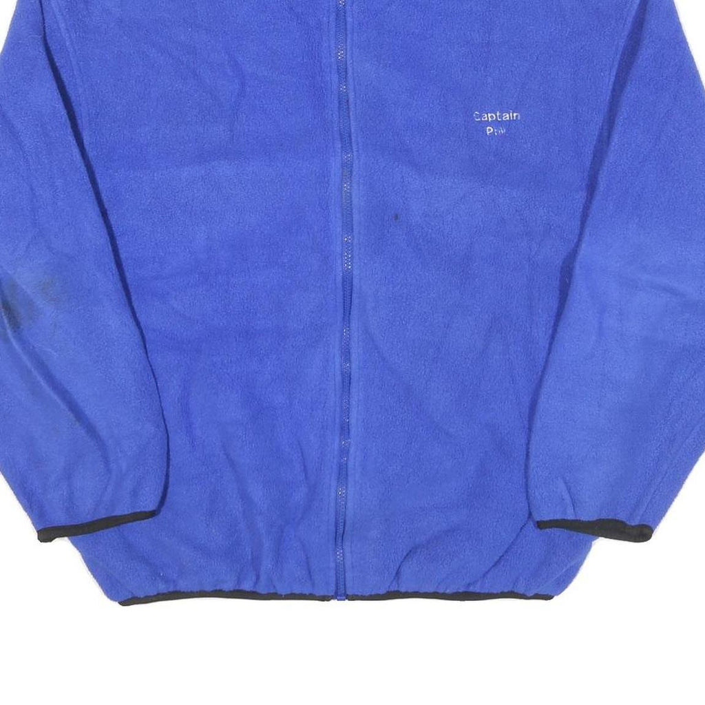 WEST MARINE Mens Blue Jacket L Polyester Blend Zip Casual Lightweight Fleece