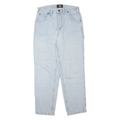 DICKIES Womens Regular Light Blue Denim Jeans W32 L30 Workwear Cotton Blend Zip