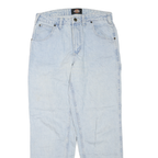 DICKIES Womens Regular Light Blue Denim Jeans W32 L30 Workwear Cotton Blend Zip