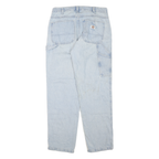 DICKIES Womens Regular Light Blue Denim Jeans W32 L30 Workwear Cotton Blend Zip