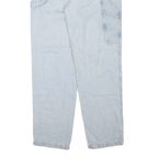 DICKIES Womens Regular Light Blue Denim Jeans W32 L30 Workwear Cotton Blend Zip