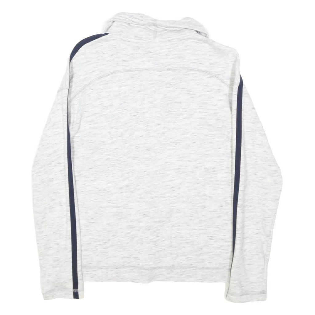 TOMMY HILFIGER Womens White & Navy Zip Jacket S Cotton Blend Plain Sporting