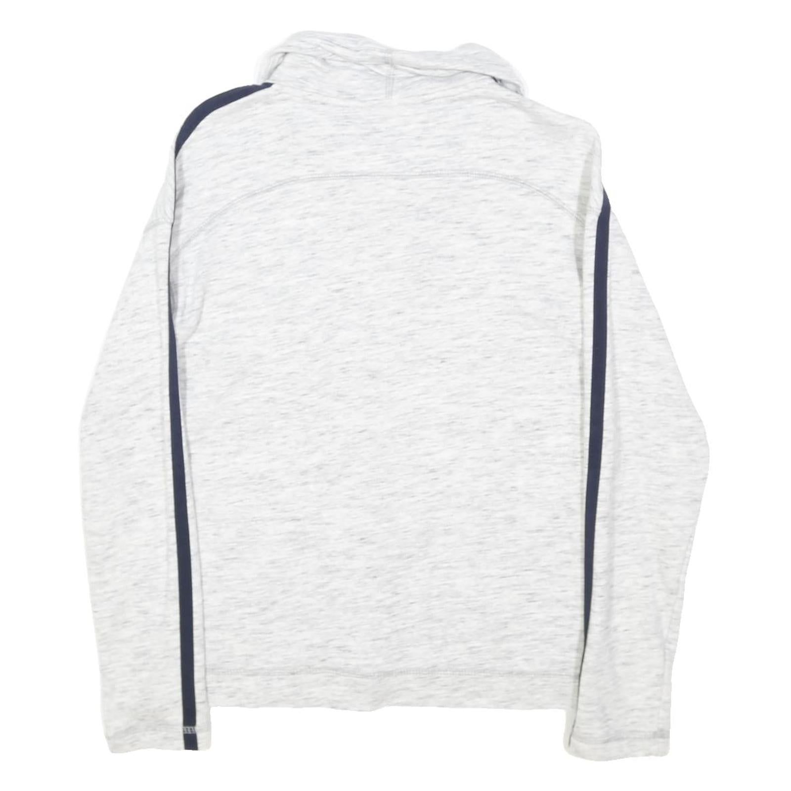 TOMMY HILFIGER Womens White & Navy Zip Jacket S Cotton Blend Plain Sporting