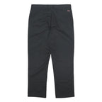 DICKIES Mens Cotton Blend Black Regular Straight Trousers W38 L32 Durable