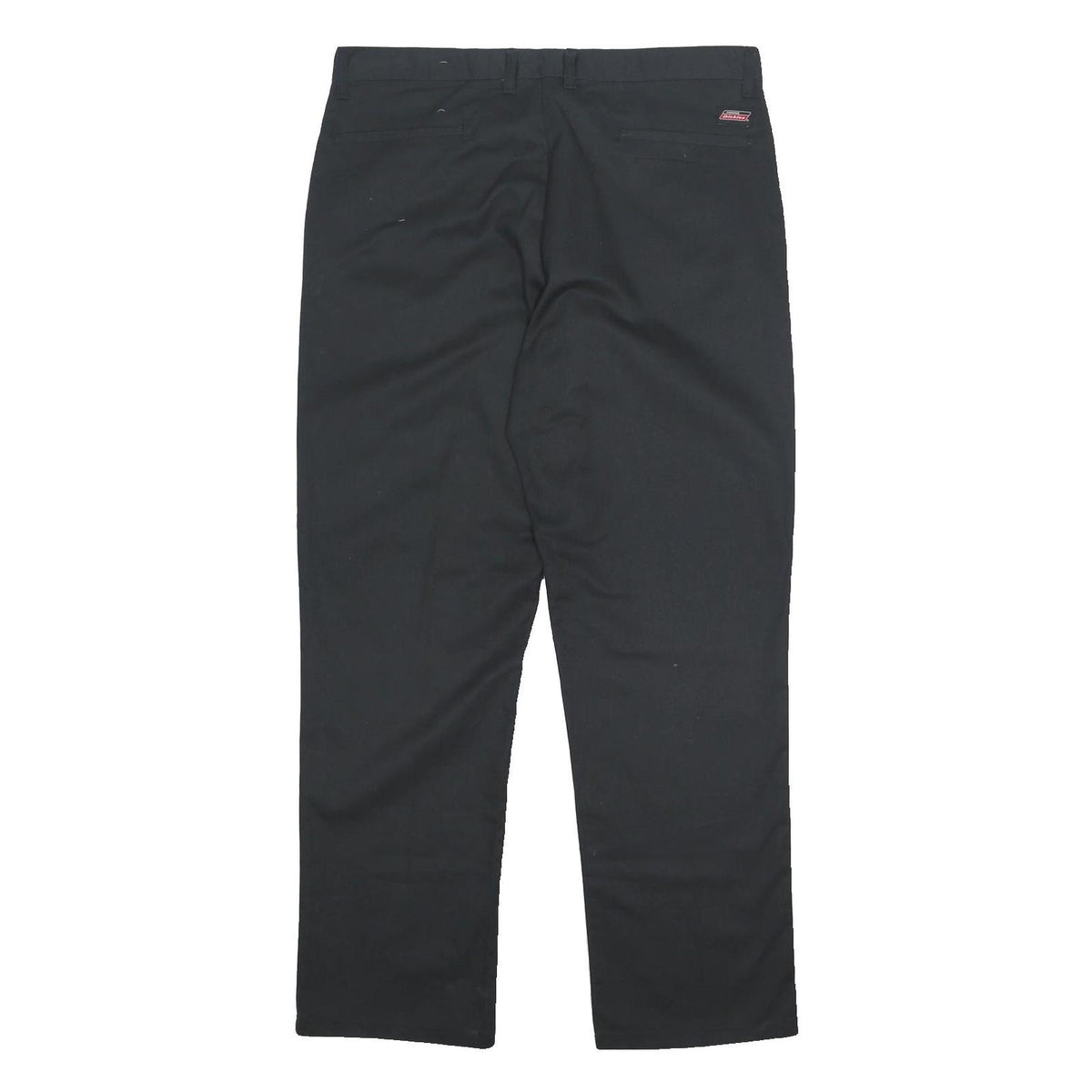 DICKIES Mens Cotton Blend Black Regular Straight Trousers W38 L32 Durable