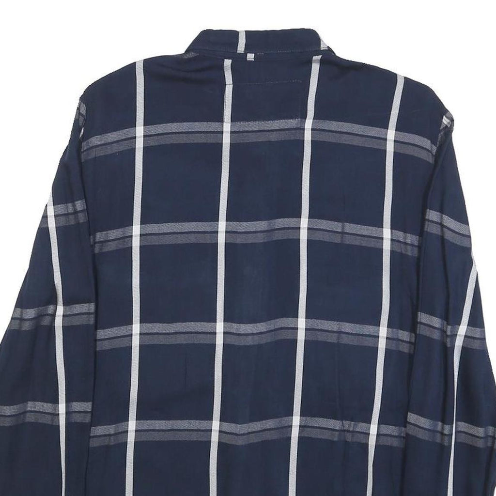 CHARLES VOGELE Womens Blue Check Shirt M Button Front Casual Long Sleeve