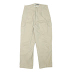 NATURAL REPUBLIC Mens Relaxed Beige Cargo Trousers W29 L28 Cotton Blend Zip