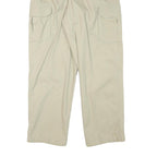 NATURAL REPUBLIC Mens Relaxed Beige Cargo Trousers W29 L28 Cotton Blend Zip