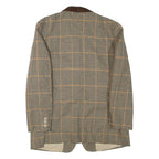 CANADA Womens Blazer Jacket Brown Houndstooth L