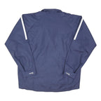 REEBOK Mens Blue Nylon Zip Jacket XL Plain Sportswear Casual Lightweight Track