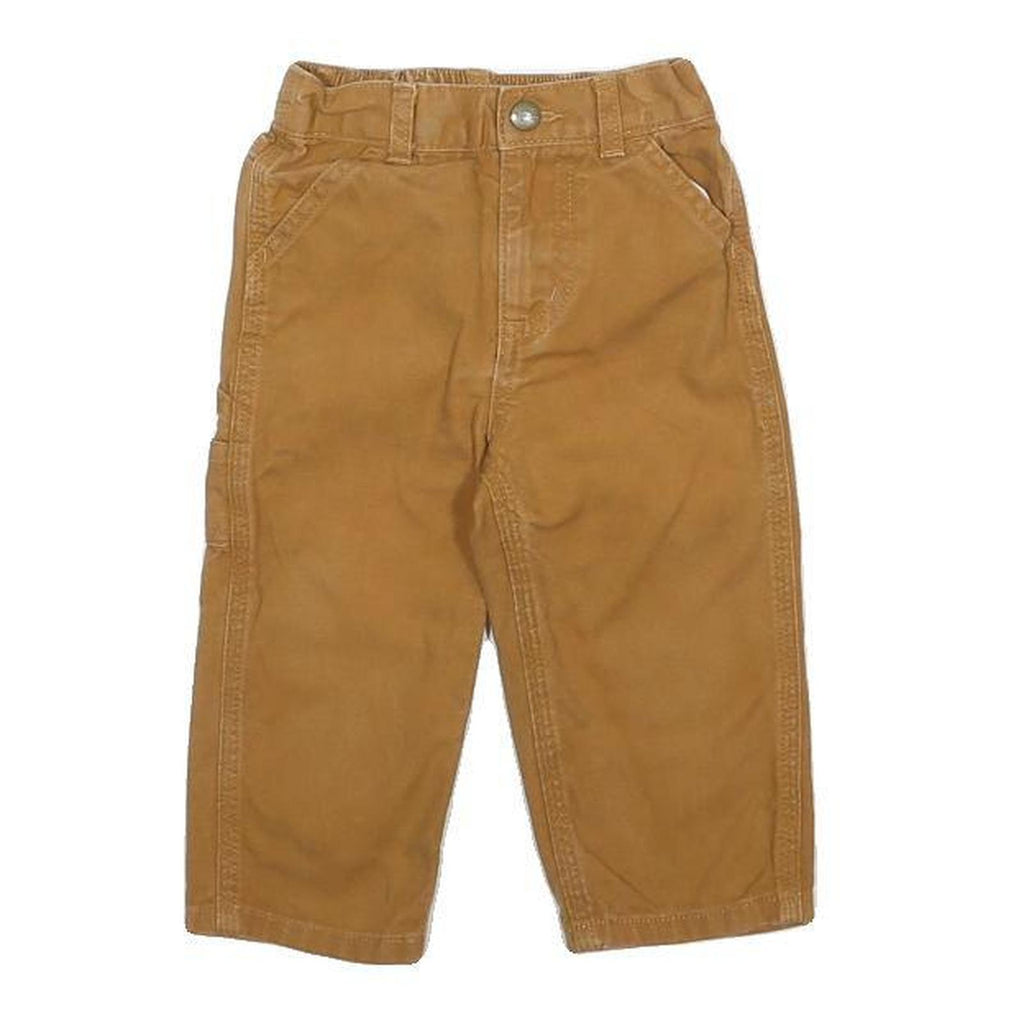 CARHARTT Boys Cotton Regular Fit Beige Workwear Trousers W18 L11 Casual